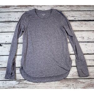 Athleta Uptempo Long Sleeve Top‎ Heathered Purple Thumbholes Womens Small